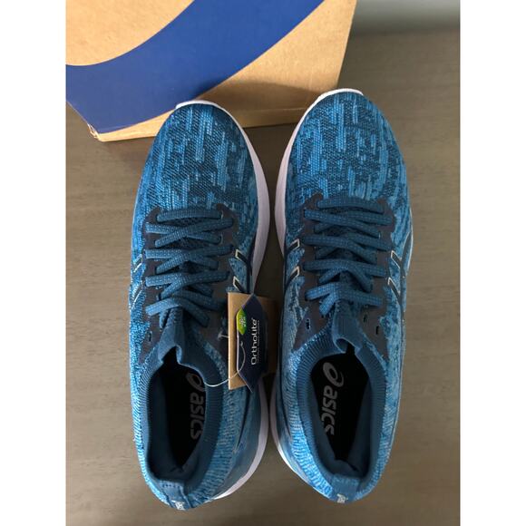 Asics B Gel-Nimbus 23 Knit Running Shoes Grey Floss Mako Blue Women's Sz 8.5 NWT - Picture 5 of 11